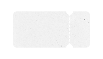 White ticket isolated with paper texture for mockups png