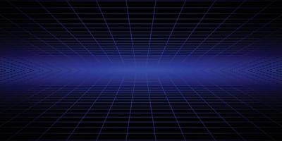 disco floor with neon light in retro futuristic concept vector