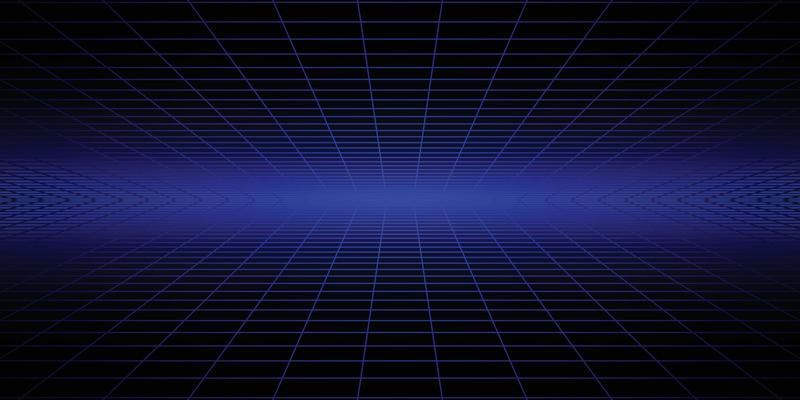 disco floor with neon light in retro futuristic concept