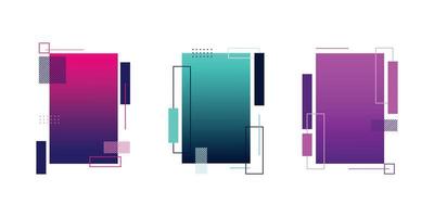 set of banners template with gradient vector