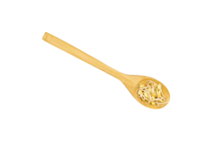 Green bean sprouts in a wooden spoon isolated png
