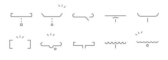 Minimalist line art frame for text vector