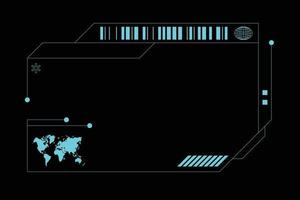 futuristic computer interface display for copy space and background vector