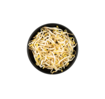 Mung bean sprouts in a small bowl isolated. kitchen spice design elements png