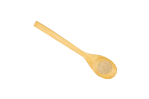 Pepper powder in a wooden spoon isolated png