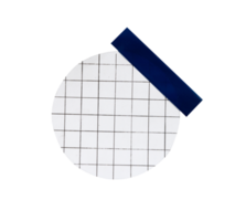 round memo paper with glued tape isolated png