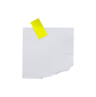 blank white paper isolated with tape png