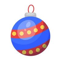 Christmas decoration, toy. Icon. Isolated vector object. Modern cartoon style.