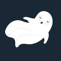 Cute and funny ghost. Halloween. All Saints' Day. Cute character. Fright. vector object