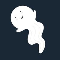 Cute and funny ghost. Halloween. All Saints' Day. Cute character. Fright. vector object