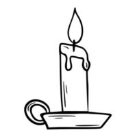 Candle icon hand drawn vector