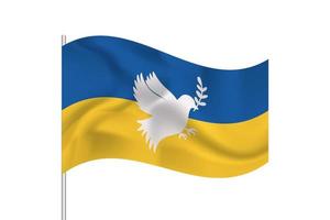 Ukrainian flag. Stop war. Peace and love. Protest against the war. World peace. For your design. vector