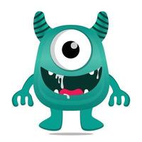 lindo ejemplo mascota monstruo diseño kawaii vector