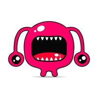 cute monsters design mascot kawaii vector