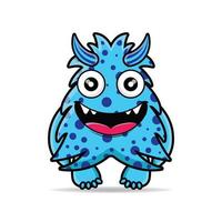 happy illustration monster design kawaii vector