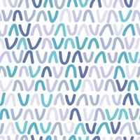 Seamless pattern with hand drawn wavy lines. vector