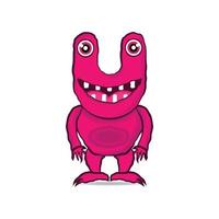 cute monsters design mascot kawaii vector