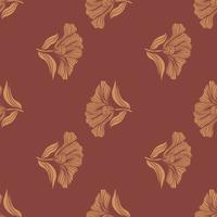 Seamless pattern with vintage flowers. Retro floral background. vector
