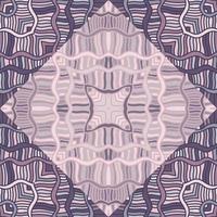 Seamless pattern with abstract wavy lines. Tribal mosaic tile. Textile rapport. vector