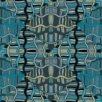 Seamless pattern with abstract wavy lines. Tribal mosaic tile. Textile rapport. vector