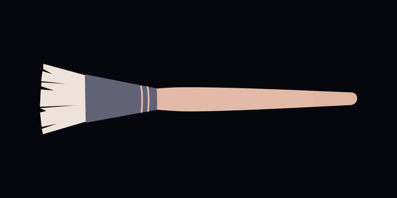 Flat vector painting tools in childish style. Hand drawn art supplies
