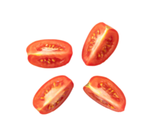 reeks van plak tomaten geïsoleerd png