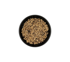 Pepper seeds in a small bowl isolated. kitchen spice design elements png