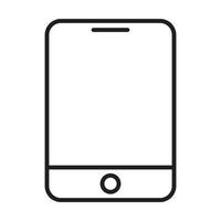 Smartphone icon vector illustration design with line style black and white