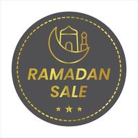 Ramadan Kareem Special Offer, Sale, Discount Badge, Label, Sticker, Button Vector Illustration Design