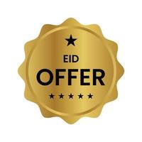 eid offer label, seal, sticker, stamp, tag vector icon for shopping discount promotion