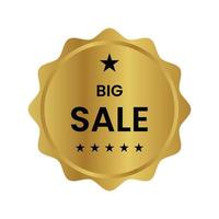 big sale badge, label, seal, sticker, stamp, tag vector icon for shopping discount promotion