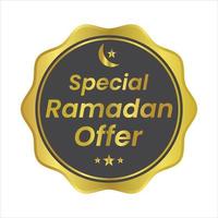 Ramadan Kareem Special Offer, Sale, Discount Badge, Label, Sticker, Button Vector Illustration Design