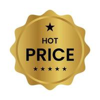 hot price label, seal, sticker, stamp, tag vector icon for shopping discount promotion