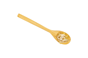 Mung bean sprouts in a wooden spoon isolated png