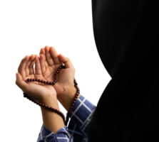 muslim woman hand is praying