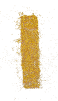 letter I in glitter of gold particle isolated png