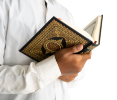 man read a Quran png