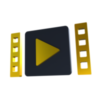 carrete de película, 3d, icono png