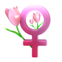 3D illustration international womenday png