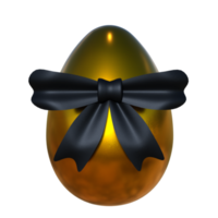 golden easter egg with ribbon png