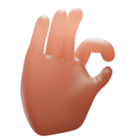 Ok Hand Gesture 3D Icon png