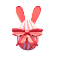 Easter Bunny Egg With Ribbon png