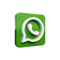 WhatsApp logo isolated with transparent background, cut out icon floating in 3D rendering. WhatsApp is an online social media network. Social media messaging app png