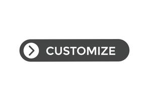 customize button vectors.sign label speech bubble customize vector