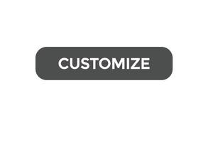 customize button vectors.sign label speech bubble customize vector