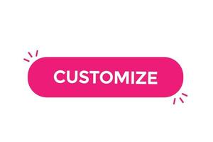 customize button vectors.sign label speech bubble customize vector