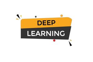 deep learning button vectors.sign label speech bubble deep learning vector