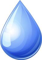 Drop of water in cartoon style on transparent background vector