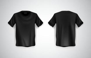 3d negro camiseta modelo vector