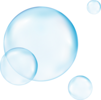 realistico trasparente 3d bolle subacqueo . sapone bolle vettore illustrazione png
